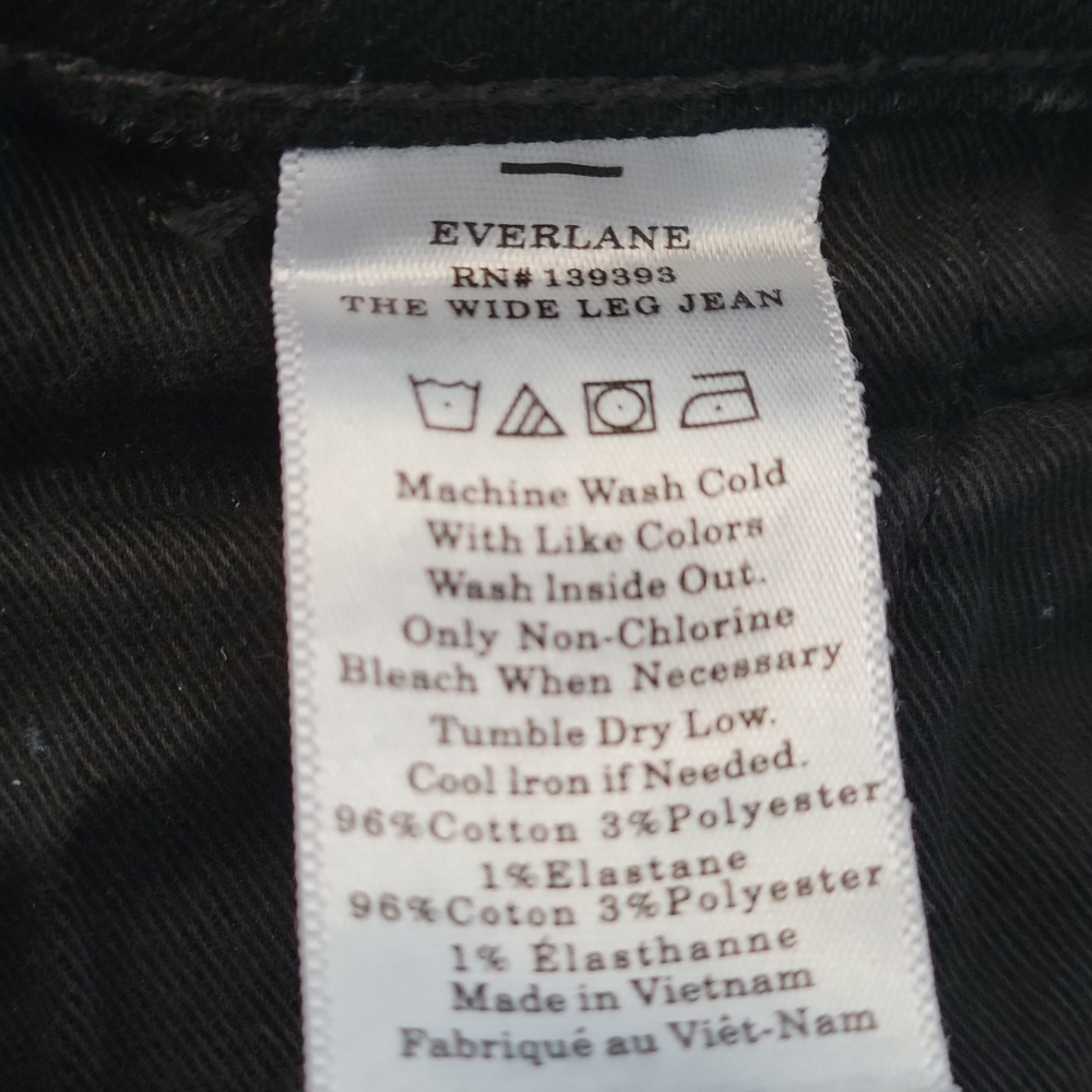 Everlane The Wide Leg Denim Jeans 28 Ankle - Picture 15 of 16